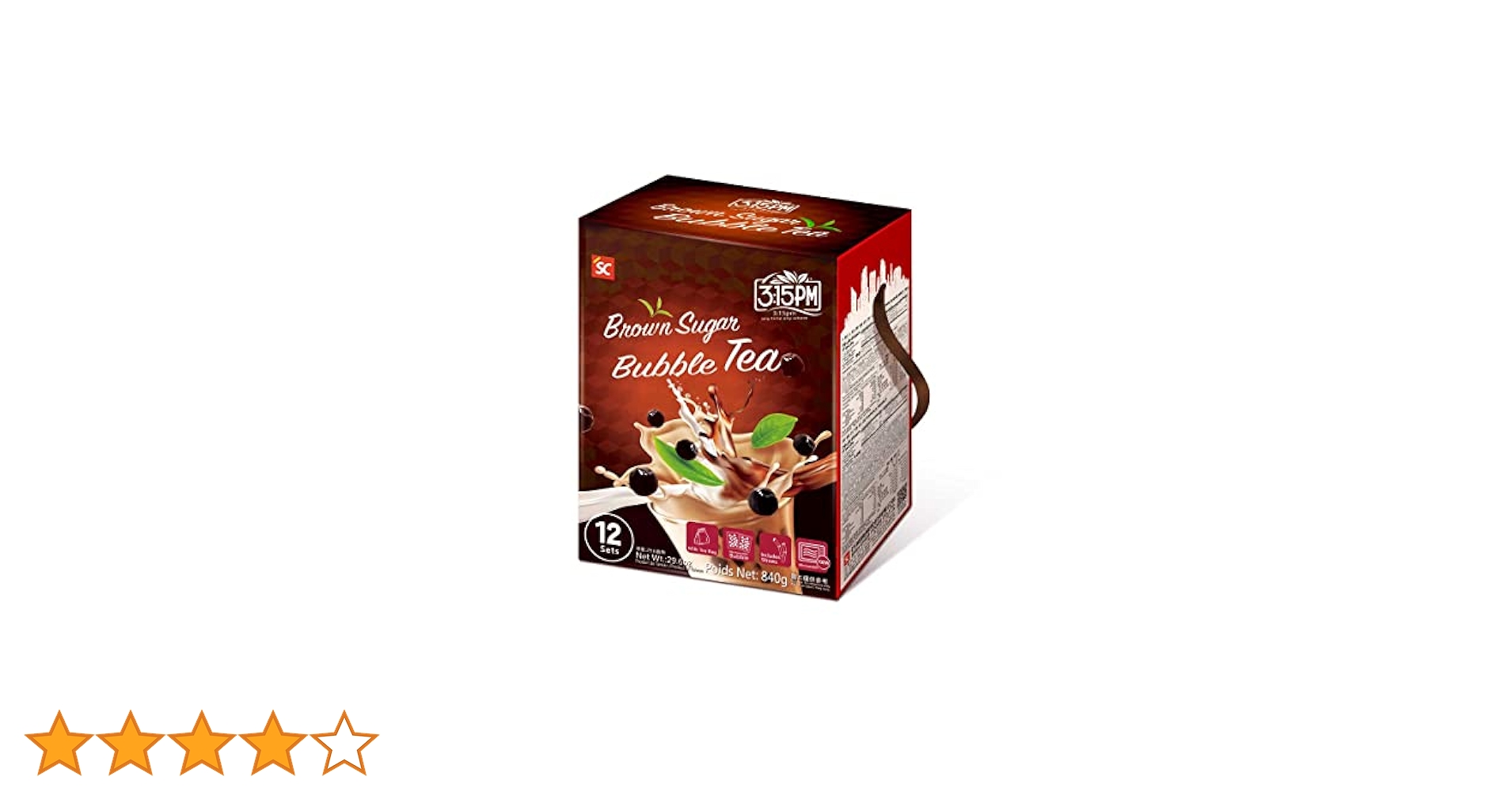 タピオカさま　3点出品 Amazon.co.jp: [三點一刻 3:15pm] 黑糖珍珠奶茶附吸管 (黒糖